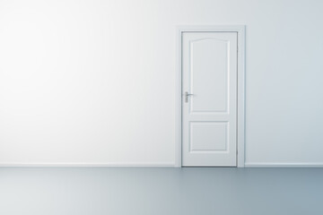 3d rendering the empty room with door