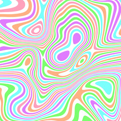Obraz premium ABSTRACT ILLUSTRATION MARBLED TEXTURE LIQUIFY PSYCHEDELIC COLORFUL DESIGN. OPTICAL ILLUSION BACKGROUND VECTOR DESIGN