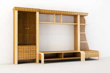 the modern cupboard 3d rendering