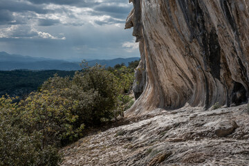 Beautiful landscape on a famous climbing area in Seynes