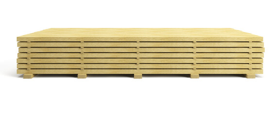 stack of planks, isolated 3d render