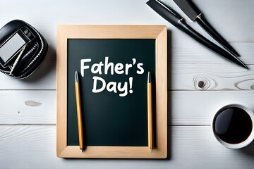father's day board with pens created with Generative AI technology
