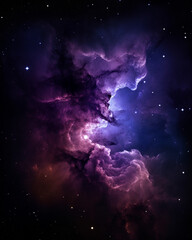 Naklejka na ściany i meble Panorama view universe space shot of milky way galaxy with stars on a night sky background.