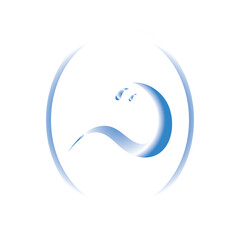 Water wave icon vector illustration design logo