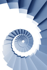 isolated 3d spiral staircase