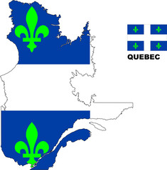 Quebec map flag