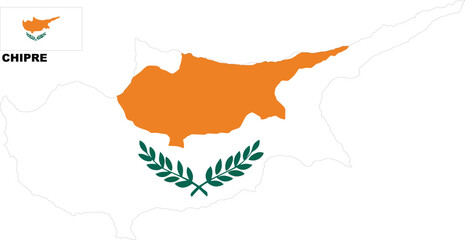 Cyprus map flag