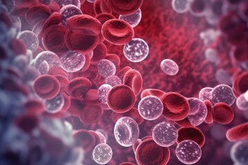 Red blood cells - obrazy, fototapety, plakaty