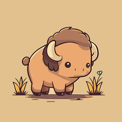 A cartoon bison that is a cartoon character