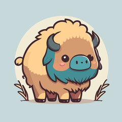 A cartoon bison that is a cartoon character