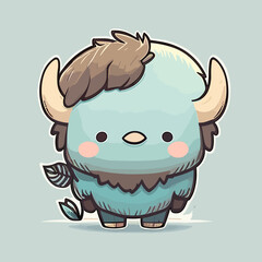 A cartoon bison that is a cartoon character