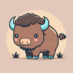 A cartoon bison that is a cartoon character