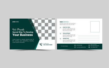 Vector Creative corporate modern postcard design template layout.