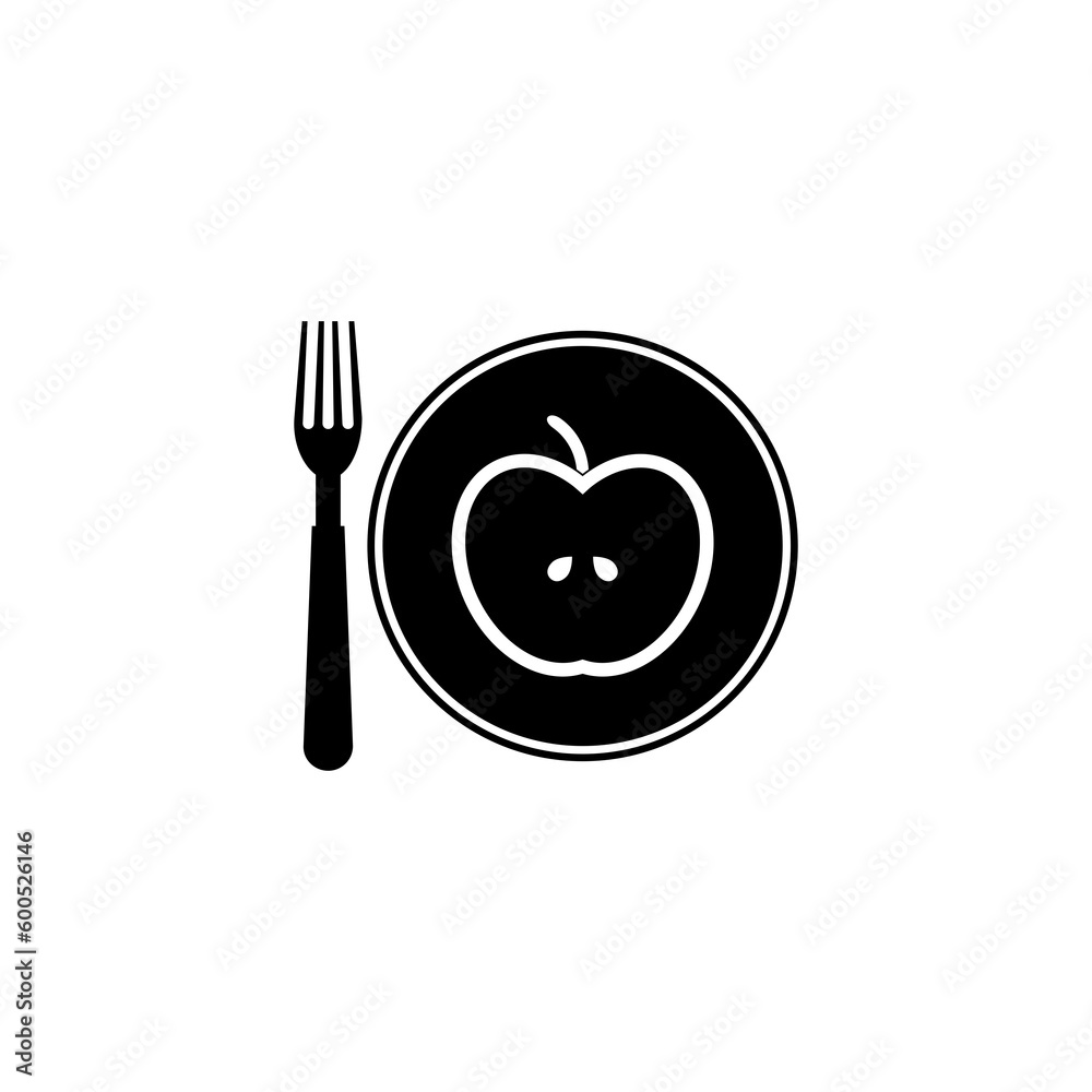 Sticker Food, healthy, eating icon isolated on transparent background