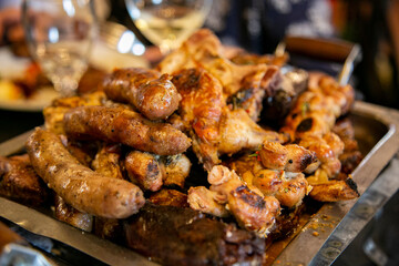 grilled chicken wings on grill