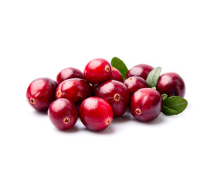 Cranberries with leaves