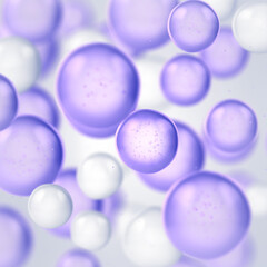 Hyaluronic acid droplets. Hyaluronan skin care and anti-age treatment