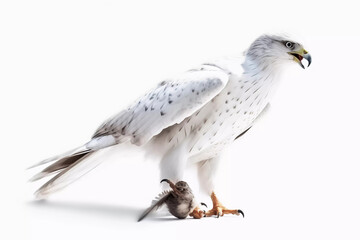 Hunter's Feast: Majestic Hawk with Prey