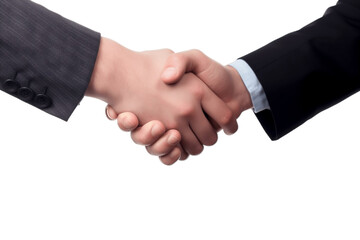 Two People Shaking Hands with Transparent Background