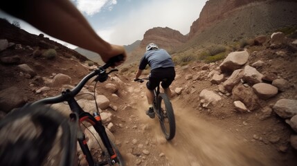 Fototapeta premium mountain bikers
