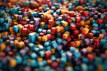 Fototapeta na wymiar Colorful cube 3d background