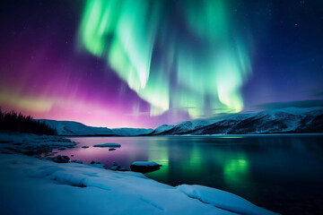 "Celestial Spectacle: Aurora Borealis Paints the Night
