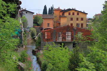 Here via Valle delle Cartiere starts. Maderno, Italy.