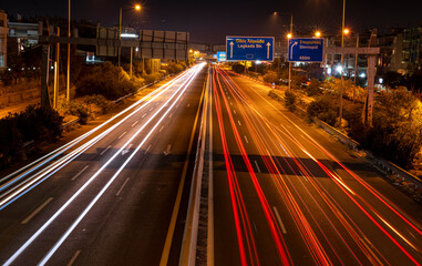 Night ringroad with beautiful colors