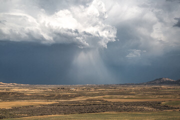 clouds over the mountains (raining far away)