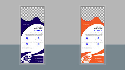 Roll up banner template design 