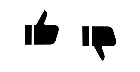 Thumbs up, thumbs down, like, dislike vector icon