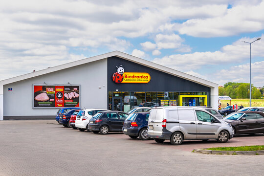 Poland, Swierklaniec 08.05. 2023- Biedronka chain store in Swierklaniec
