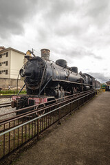 Fototapeta na wymiar train car at the old railway station in the city of Mariana, State of Minas Gerais, Brazil