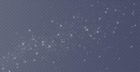 Bokeh light lights effect background. White png dust light. Christmas background of shining dust Christmas glowing light bokeh confetti and spark overlay texture for your design.	