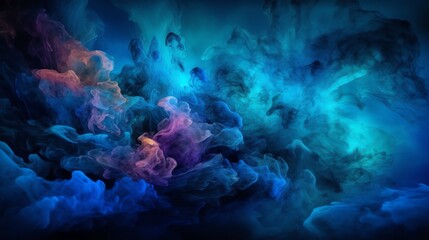 Fototapeta na wymiar Abstract Blue And Purple Color Splash Background. High Detail Burst of Vibrant smoke. 3D Amorphous Multi Color Cloud. Colorful Liquid Smoke. Space Nebula.