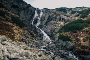 Siklawa Waterfall in the Tatra Mountains