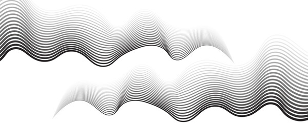 abstract optical art wave background modern black and white design