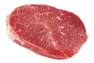 beef steak, raw meat, isolated on white background, full depth of field