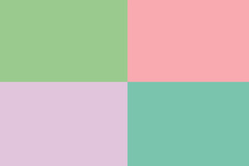 Blank rectangular illustration background divided into four different pastel colors