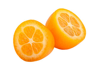 kumquat isolated on white background, full depth of field