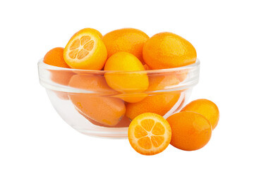 kumquat isolated on white background, full depth of field