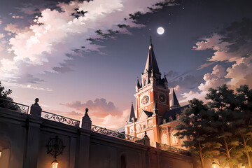 Fototapeta premium Stunning Nighttime Landscapes: Capturing the Beauty of Nature, Fantasy, and Abstract Art in Ultra-Detailed Quality