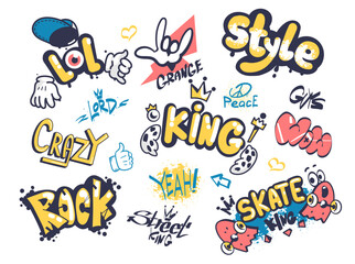Set of grunge stickers