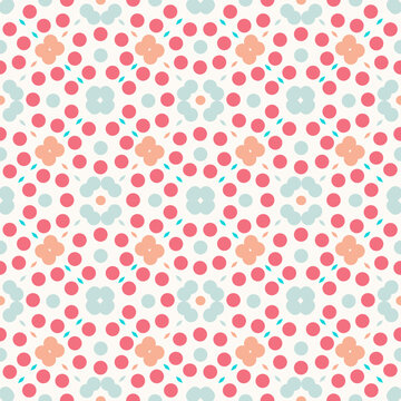 Pastel polka dot seamless pattern