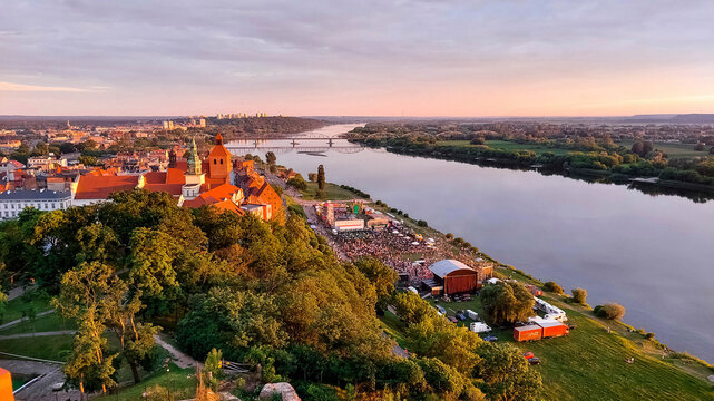 View of the old town of Grudziadz on the Vistula River in Poland. Europe