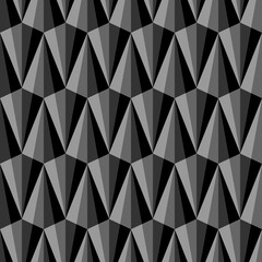 Obraz premium Seamless pattern. Triangle shapes. Interlocking triangles tessellation background. Image with repeated triangular figures. Modern japanese motif. Tiles wallpaper. Digital paper for print. Vector.