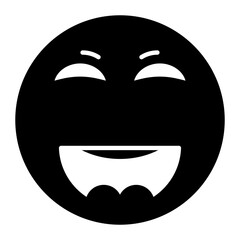Smiley Face Glyph Icon