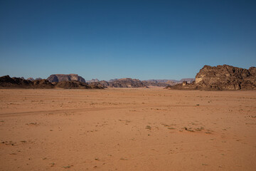 Fototapeta na wymiar Wadi Rum National Park in Jordan