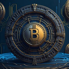 Naklejka premium bitcoin