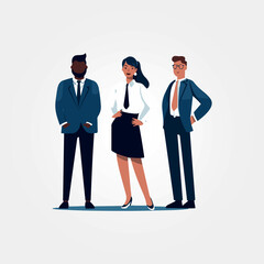 group of business team, vector illustration